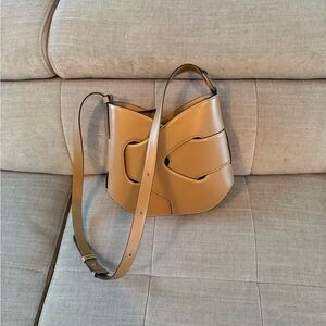 Polene Tan Leather Shoulder Bag